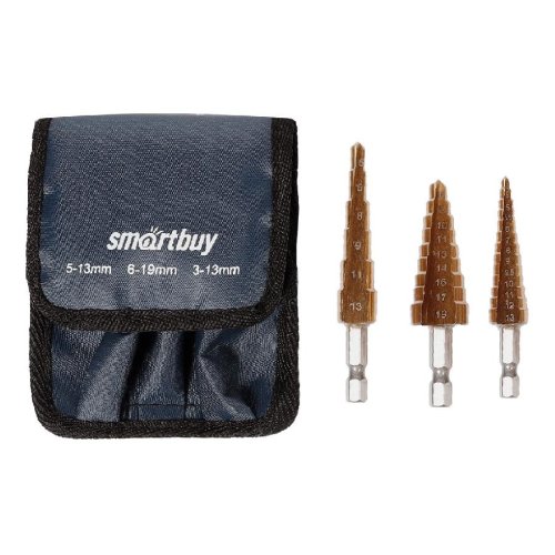 Набор ступенчатых сверл 3-13; 5-13; 6-19 (3 шт) Smartbuy  картинка